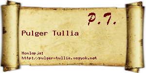 Pulger Tullia névjegykártya